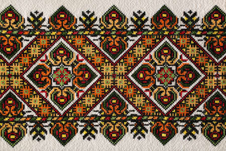 The Ukrainian ornament and embroidery a part of the Ukrainian culture is a lot of centuriesの写真素材