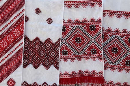 The Ukrainian ornament and embroidery a part of the Ukrainian culture is a lot of centuriesの写真素材