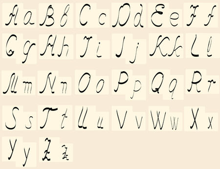 alphabet grunge font - scalable vector upper case のイラスト素材
