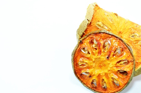 Bael fruit drying の写真素材