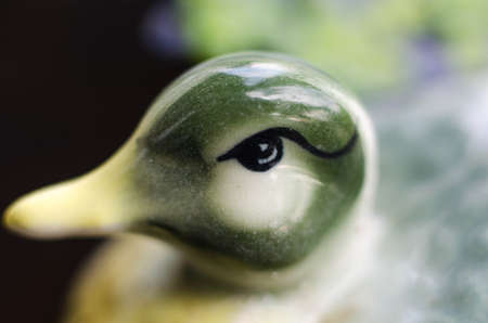 A close photo of stone ducksの写真素材