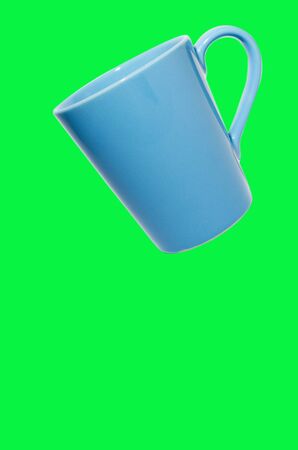 Coffee on blue-green background.の写真素材