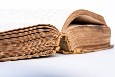 old open book の写真素材