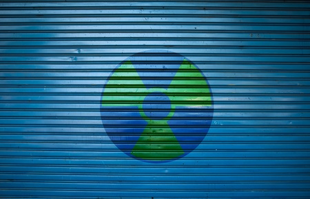 radioactivity warning symbolの写真素材