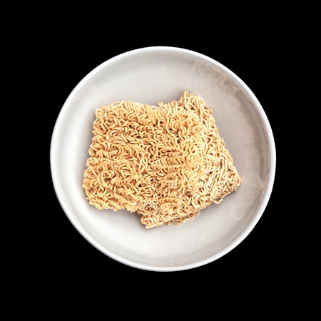 Instant noodles in a bowl with a clipping path の写真素材