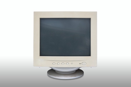 Old Crt monitor and clipping pathの写真素材