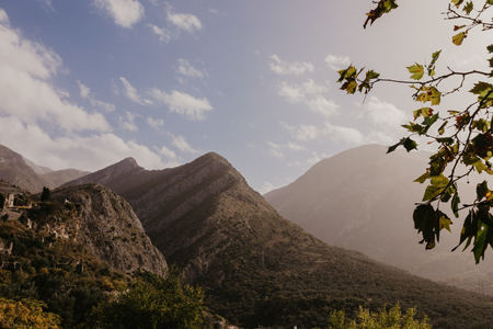 Mountains near Old Bar, Montenegroの写真素材