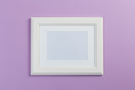 white frame on pink and violet background