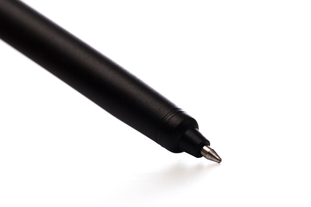 black ball pen isolated on whiteの写真素材