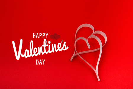 Hearts from paper Valentines dayの写真素材