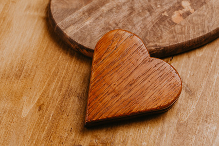 wooden heart, valentines dayの写真素材