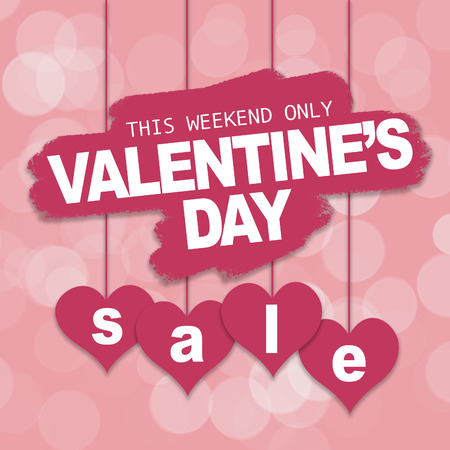 Valentine's day sale offer, banner templateの写真素材