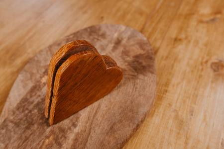 wooden heart, valentines dayの写真素材