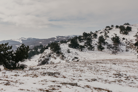 Mountain winter snowの写真素材