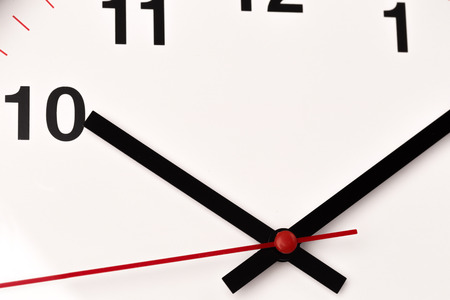 white clock, close up view