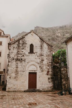 KOTOR, MONTENEGRO - 30.10.2018:  Old Town of Kotor. Kotor is a city on the coast of Montenegro and is located in Kotor Bay. - Imageのeditorial素材
