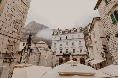 KOTOR, MONTENEGRO - 30.10.2018:  Old Town of Kotor. Kotor is a city on the coast of Montenegro and...