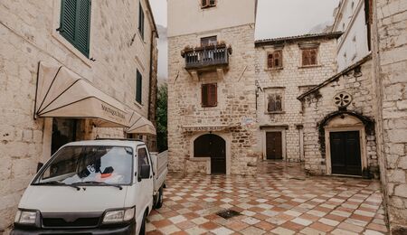 KOTOR, MONTENEGRO - 30.10.2018:  Old Town of Kotor. Kotor is a city on the coast of Montenegro and is located in Kotor Bay. - Imageのeditorial素材