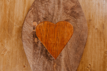 wooden heart, valentines dayの写真素材