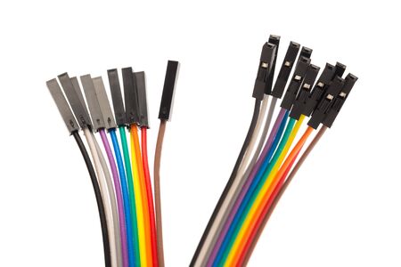 colour cable bus isolated on white background