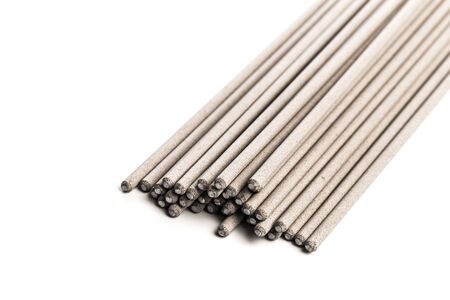 Electrodes for welding isolated on a white background. Accessories of welder. - Imageの写真素材