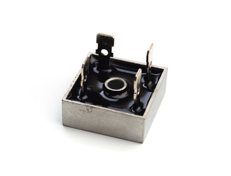 full wave rectifier isolated on white background- Imageの写真素材