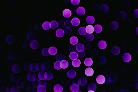 violet bokeh lights blurred background- Imageの写真素材