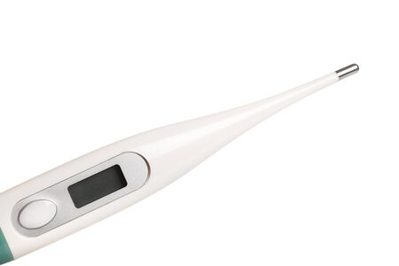 Electronic modern thermometer isolated  on white background - Image