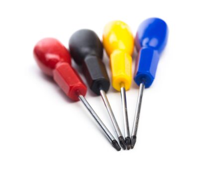 colour Screwdriver type TORX isolated on white. All sizes. - Imageの写真素材