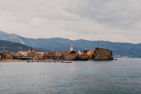 Sew view to the Old Town od Budva in Montenegro - Image
