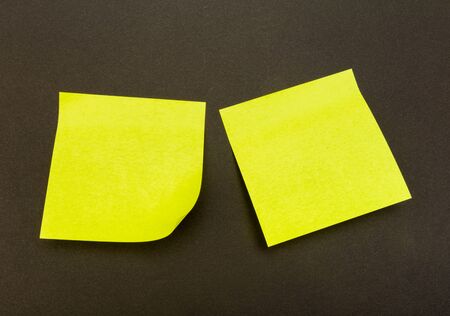 set of colour  paper stick note on a black background - Imageの写真素材