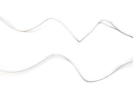 white power cable socket set  isolated on white background -  Image