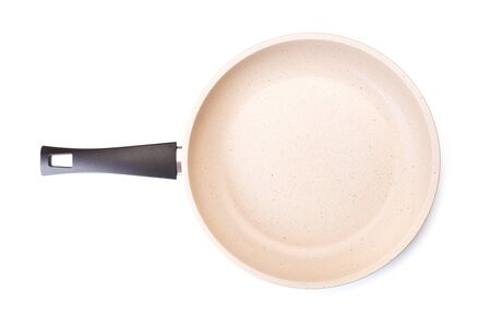 Fry Pan Ceramic Coating in White background - Imageの写真素材