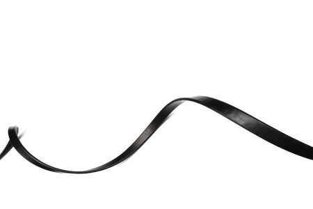 Black power cable socket isolated on white background -  Imageの写真素材