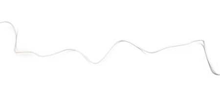 white power cable socket isolated on white background -  Imageの写真素材