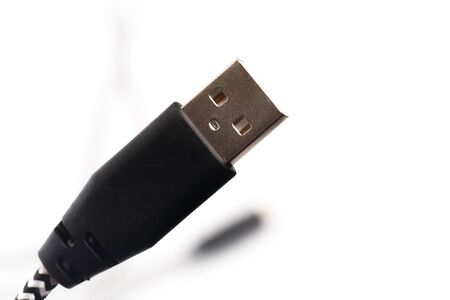 usb charging wire fabric based isolated on white - Image