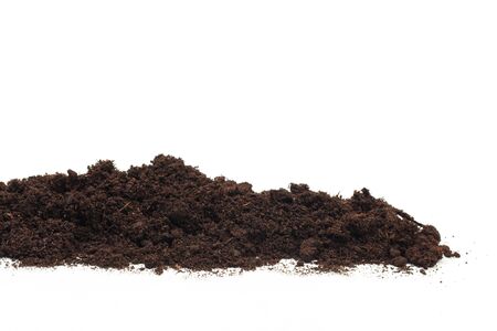 pile of soil isolated on white background - Imageの写真素材