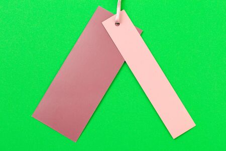 label (tag) on color  background. - Imageの写真素材