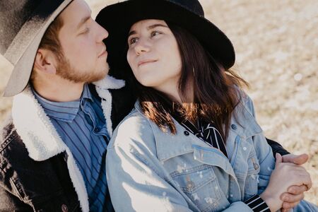 Young happy  couple in love  outdoor - Imageの写真素材