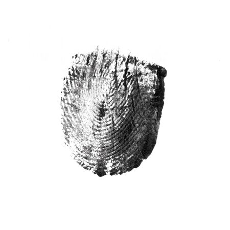 fingerprint pattern isolated on whiteの写真素材