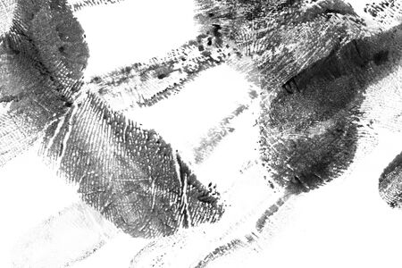 black hand print on a white background - Image の写真素材