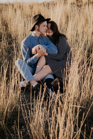 Young happy  couple in love  outdoor - Image