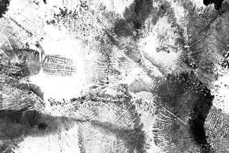 black hand print on a white background - Image
