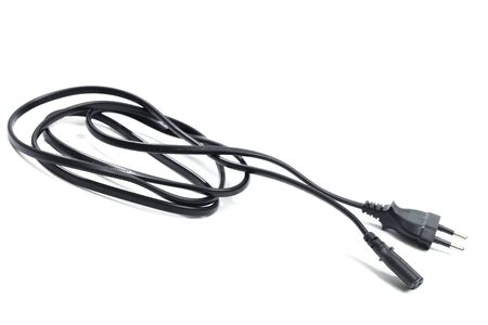 electric plug isolated on white backgroundの写真素材