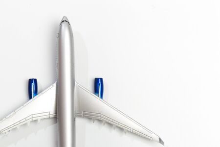 Model plane, airplane mock up with clipping path - Top Viewの写真素材