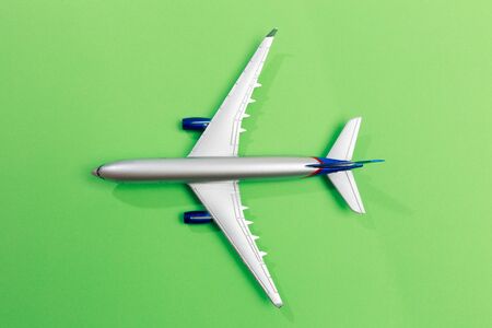 Model plane, airplane mock up with clipping path - Top View