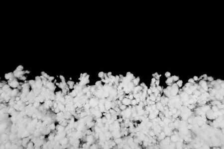 hollowfiber, polyester fiber on black  blue background