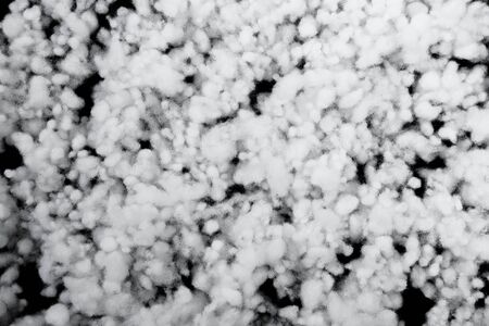 hollowfiber, polyester fiber on black  blue backgroundの写真素材