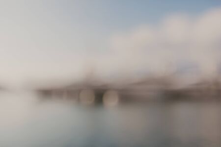 Blurred background of Beautiful sea promenade