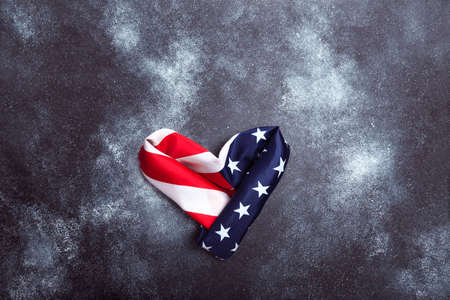 American flag on grunde background Memorial Dayの写真素材